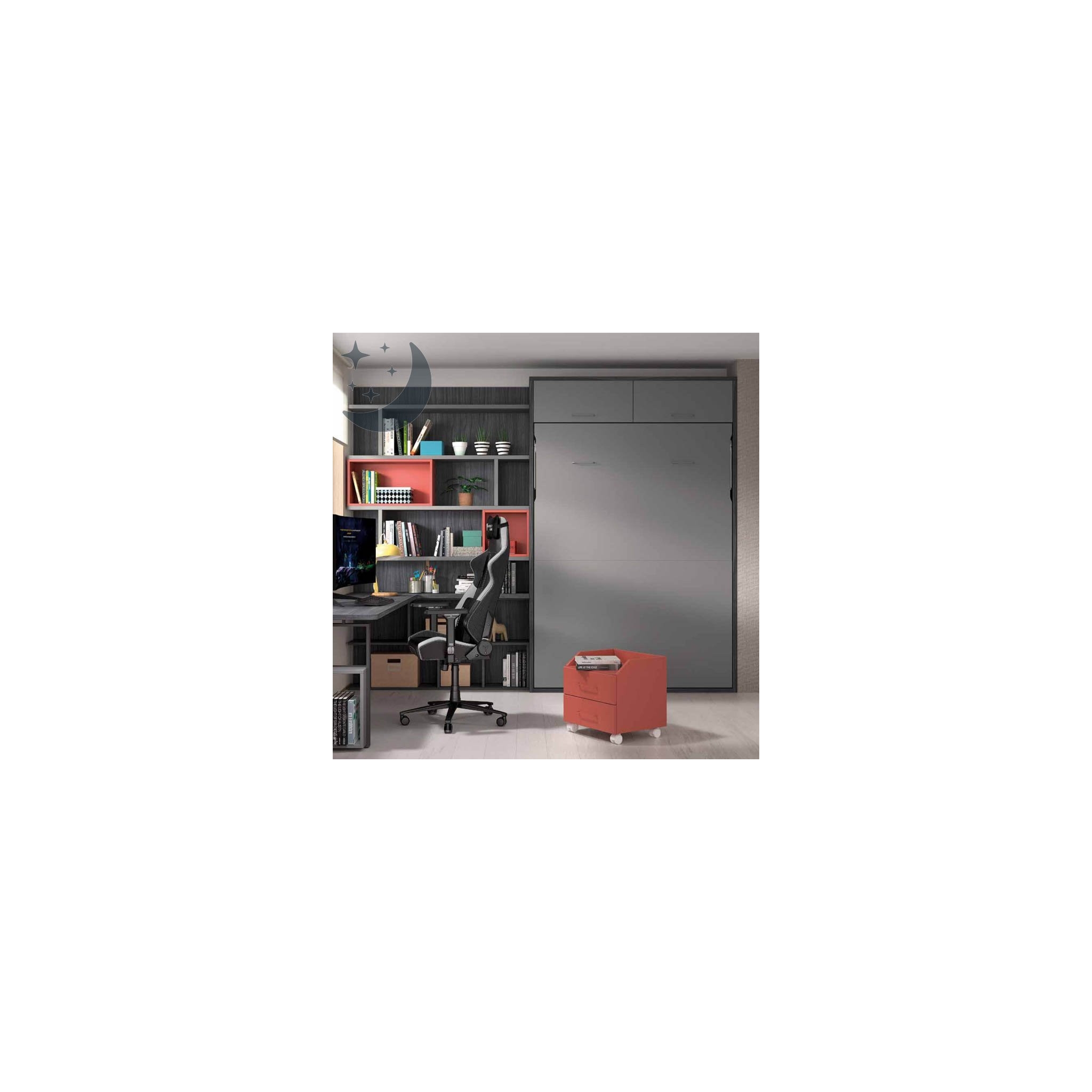 Gagnez de la place avec ce lit rabattable vertical compact