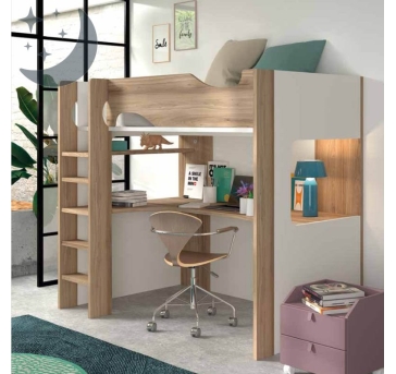 Optimisez votre espace avec ce lit mezzanine de 119cm