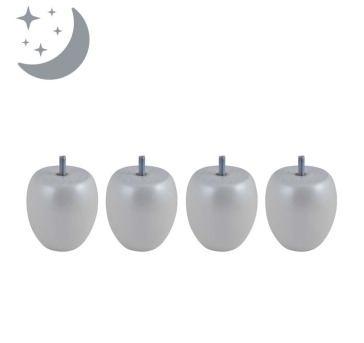 Jeu de 4 Pieds Boule Blanc 9cm | Ma Literie Française