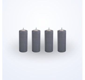 Ce jeu de 4 pieds cylindrique anthracite modernise votre