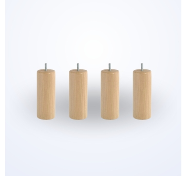 Jeu de 4 Pieds Cylindrique 15cm | Ma Literie Française