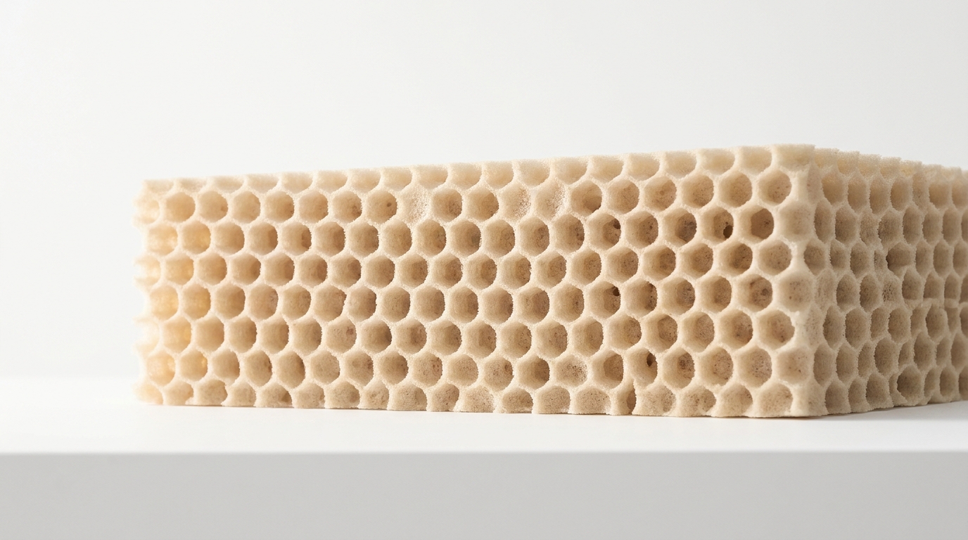 Structure alvéolaire de la mousse à mémoire