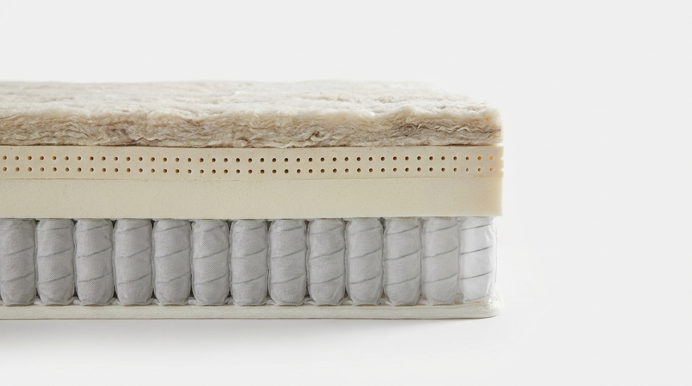 Couches internes d'un matelas premium